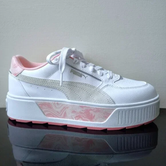 Puma Women's Karmen Rebelle She Moves Us Platform in Lovely White Peach Smooth - Picture 1 of 13